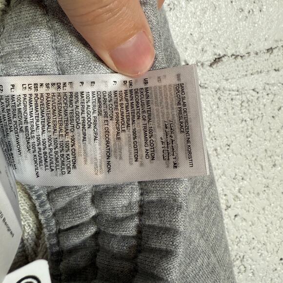 Adidas Plus Size Linear Logo French Terry Shorts -Grey/Black 4X - Picture 5 of 6